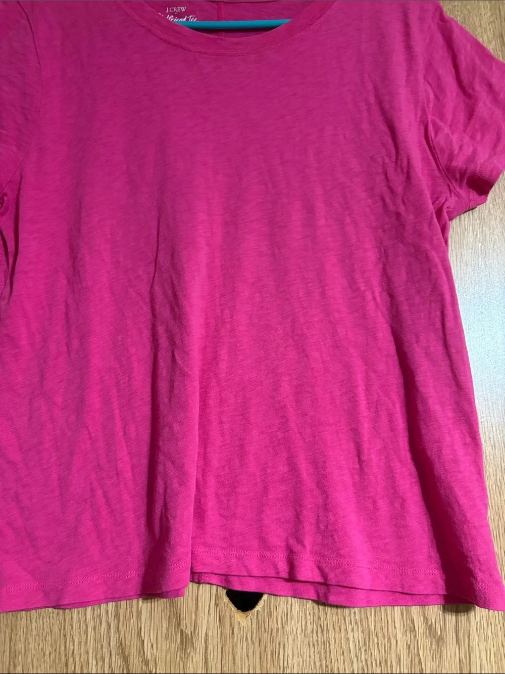 J. Crew Hot Pink Girlfriend Tee